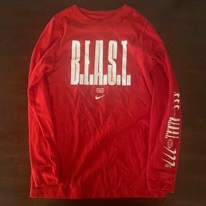 Red Nike long sleeve boys